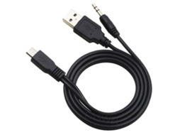 Cabo Micro Usb De 5 Pinos Para Áudio 3, 5mm, Compatível Com Alto Falantes E Celulares Android, E Também Com Carregadores