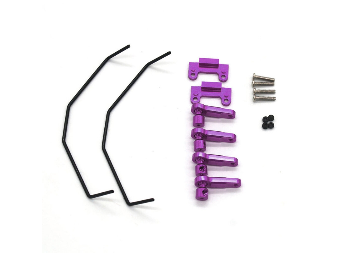 Conjunto Barras Estabilizadoras Metálicas Reforçadas Azul Celeste P/ Wltoys 124008 124010 124019 144001 1/12 1/14 Carros Rc Peças Reposição Modelos