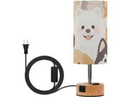 Luminária De Mesa Yuiboo Warm Pup Parade Com Controle Toque Led, Portas Usb C E A, 3 Temperaturas De Cor Para Sala