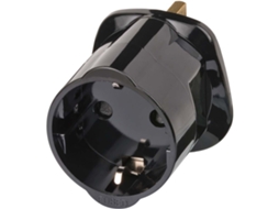 Adaptador De Viagem Brennenstuhl Europa Para Reino Unido Com Aterramento, Preto