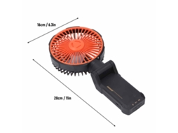 Laxiscreed Ventilador Clip-on De 5 Polegadas Com 4 Velocidades E Led De 3 Níveis De Brilho