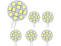 Lâmpada LED Rebe G4 2w, AC/DC12 24v, 200lm Luz Branca Quente 3000k, 12x5050smd, Equivalente a Halógena de 20w, Não Dimerizável para Iluminação de Armários