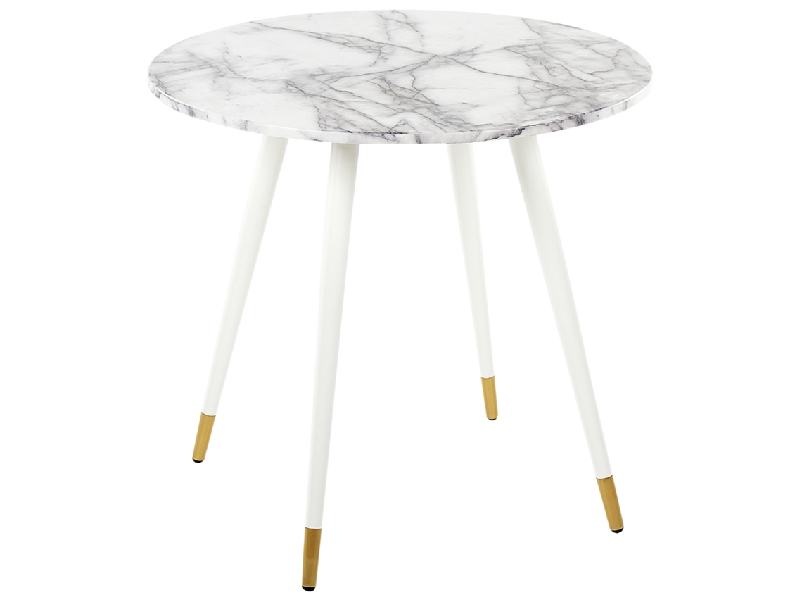 Mesa de jantar BELIANI Gutiere de MDF Branco 80x80x75