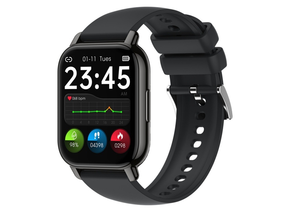 Smartwatch YIZHOOD P66 1.85 Inch Bluetooth Chamada Ip68 À Prova de Água Android e Ios Preto