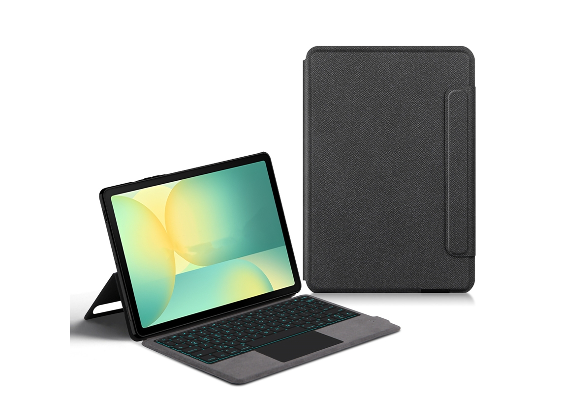 Capa Protetora Para Tablet Com Teclado Bluetooth, Preta Samsung Tab S6 Lite Yunzii (10,4 Polegadas)