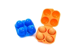Caja de Armazenamento de Ovos Portátil de Plástico para Cozinha Ao Ar Livre com Compartimentos 4 Compartimentos