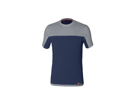 Camiseta Stretch Bicolor Azul-Gris