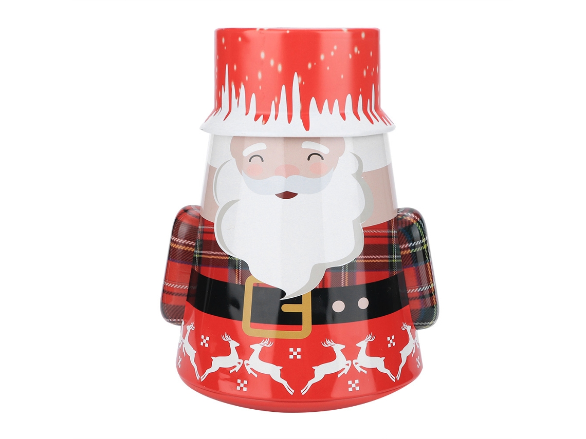 Caneca De Natal Laxiscreed Em Formato De Cookie Com Pai Natal Para Decoração E Presente Natalício