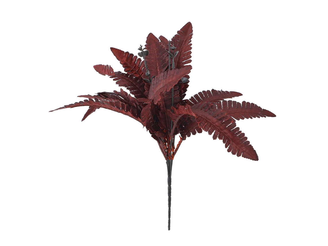 Arranjo de Folhas de Samambaia Artificial Vermelha LAXISCREED