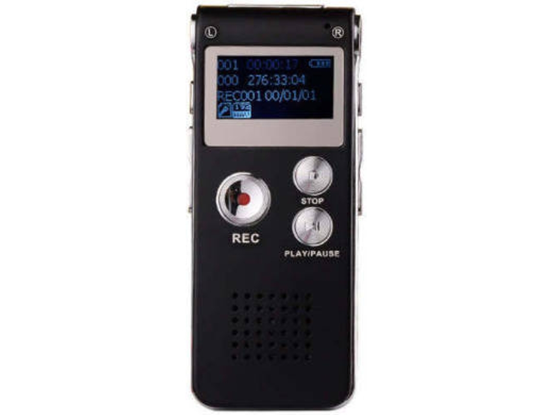 Gravador Digital Ativado Por Voz / Redução de Ruído / Minigravador / Mp3 / Usb-16Gbpreto