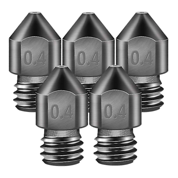/ea/ Bico De Aço Temperado De 0,4 Mm, Compatível Com Makerbot, Creality Cr 10 Ender 3, 5 Peças Aquaforge