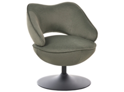 Poltrona Giratória Beliani Sandet De Veludo Verde Escuro 66x55x78