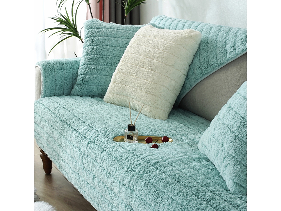 Almofada De Sofá Moderna E Simples De Pelúcia, Universal, Com Tudo Incluído, Capa Grossa E Quente, Almofada De Tatame Para Janela Saliente (azul Marin