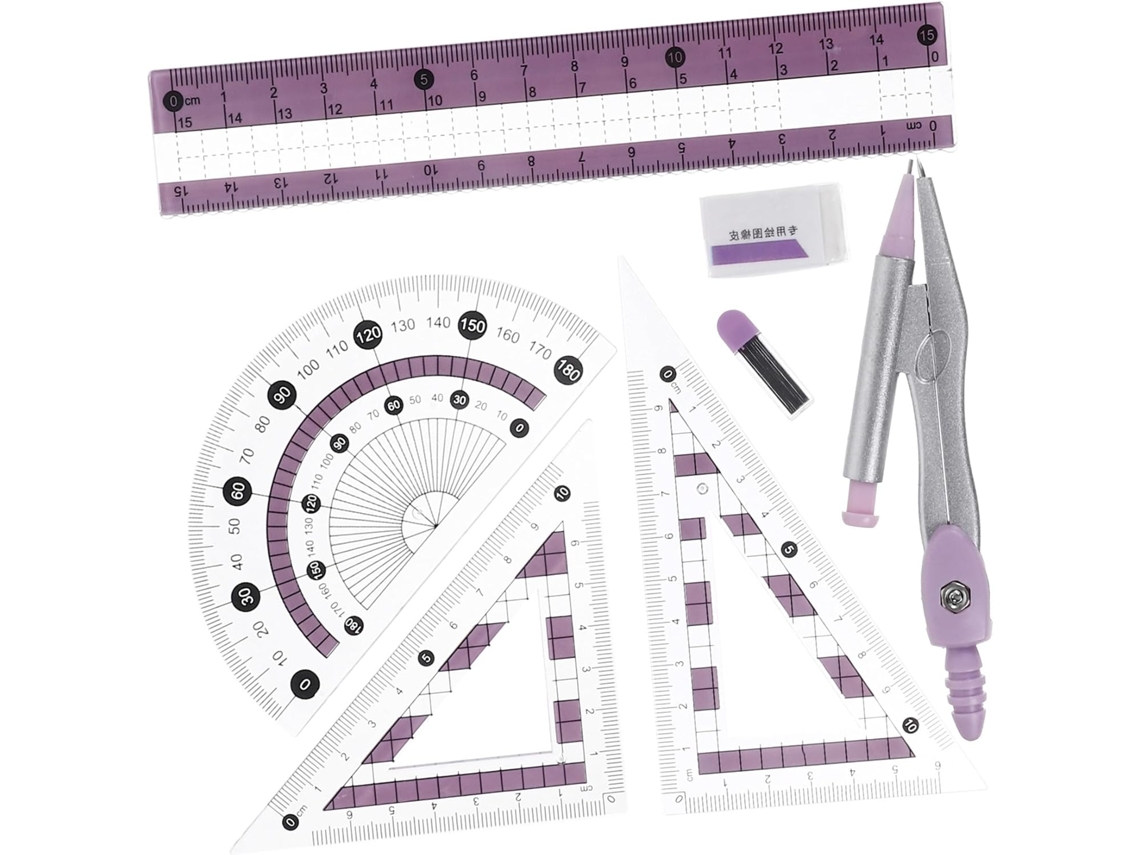 Conjunto De Réguas Multifuncionais Holibanna Rosa, 7 Peças