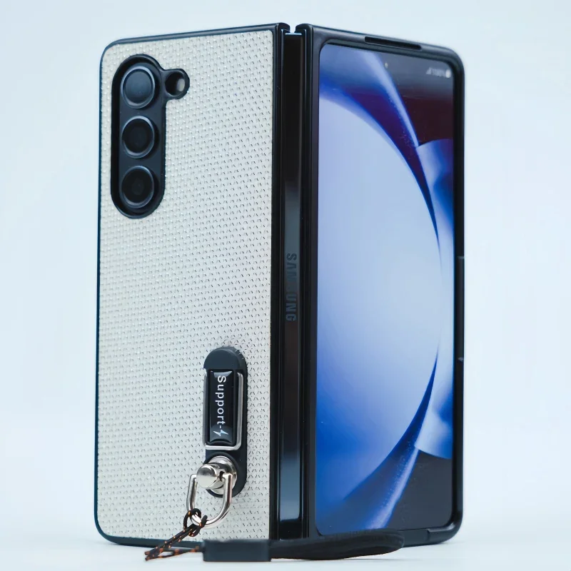 (branco, Galaxy Z Fold7) Capa Antichoque De Tpu Flexível Com Alça De Pulso, Suporte E Estrutura De Dissipação De Calor