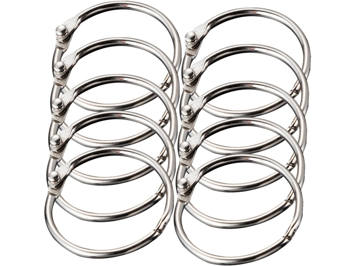Conjunto de 10 anéis metálicos Homoyoyo de 7,6 cm com 3 polegadas, resistentes ao desgaste, para pastas e livros, em ferro.