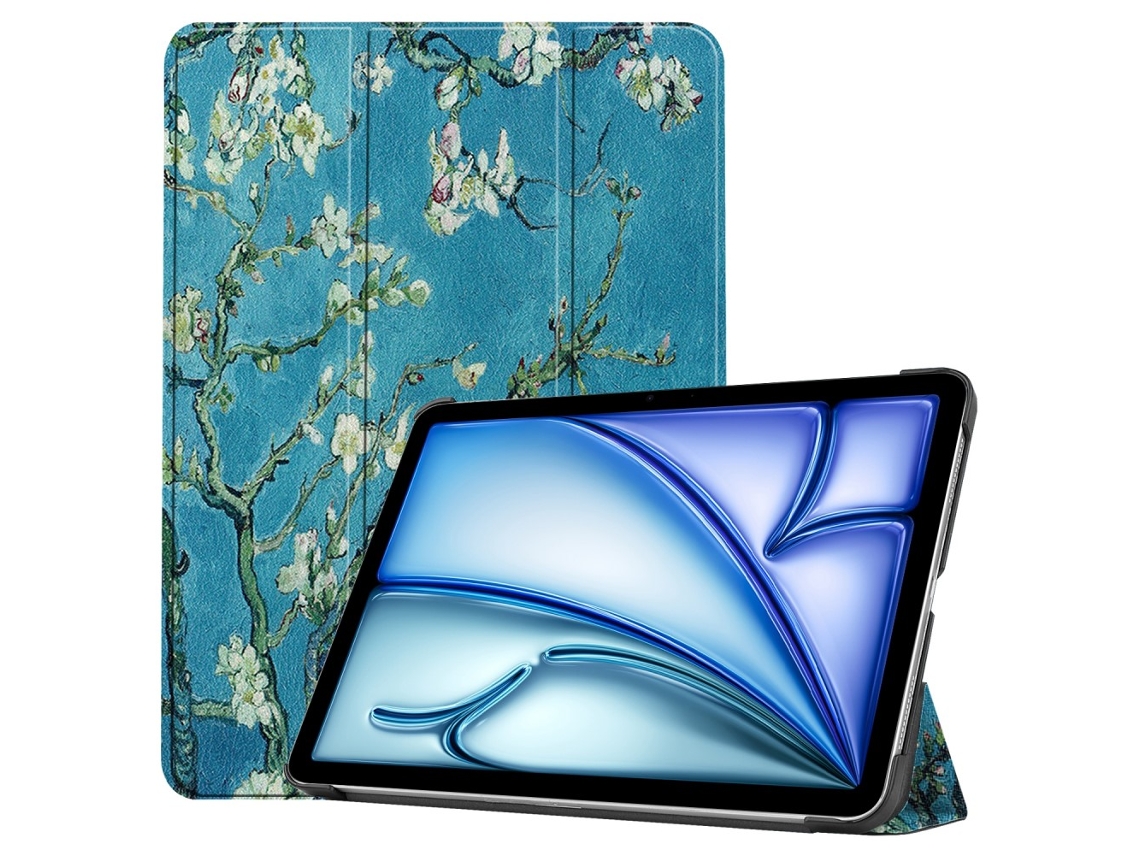 Capa Dobrável Com Estampa De Flores De Cerejeira Para Ipad Air 11 De 8 Geração 2026