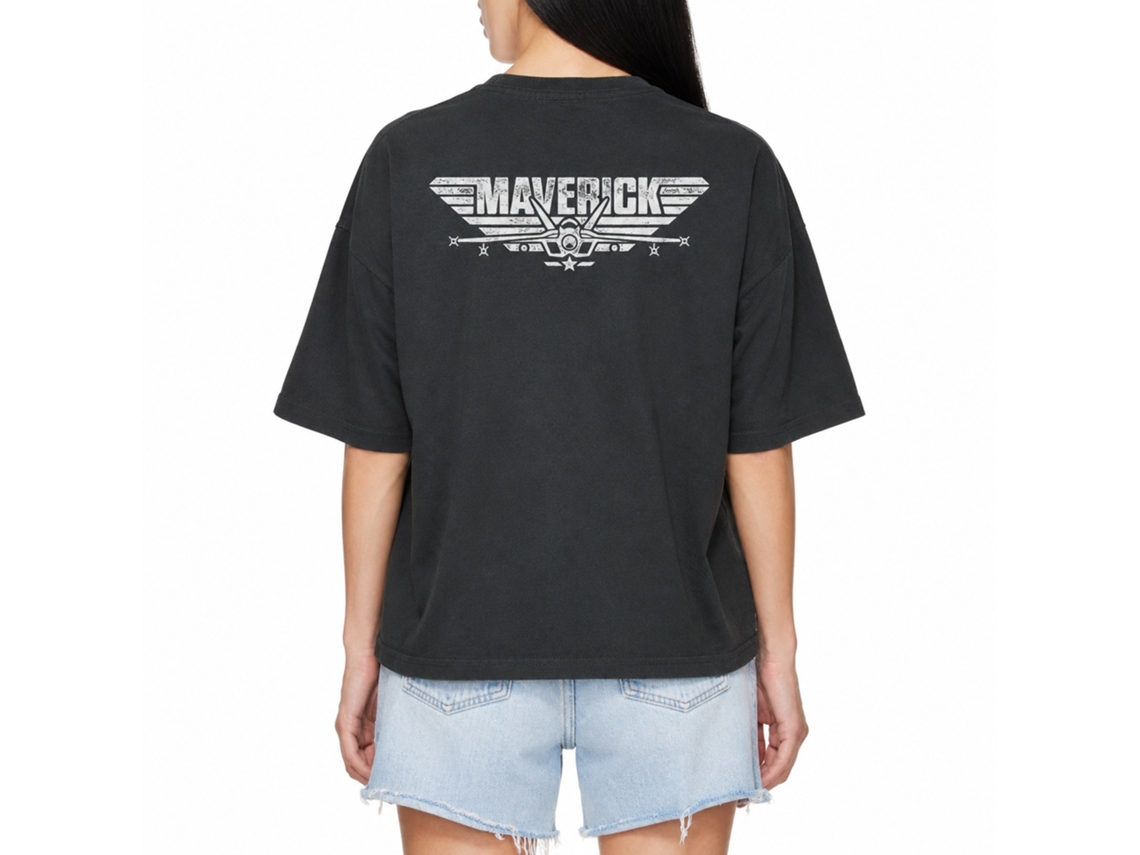 Rockinstone Top Gun Maverick Logo Black T-shirt Size:xl