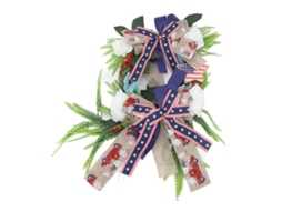 Ats guirnalda Patsriótica com Bandeira Americana para Porta Principal Dia da Independência Decoratsiva Americana