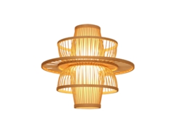 Laxiscreed - Lâmpada De Teto Com Cúpula De Cestos De Bambu Para Restaurante E Chá Zen, Diâmetro 45cm