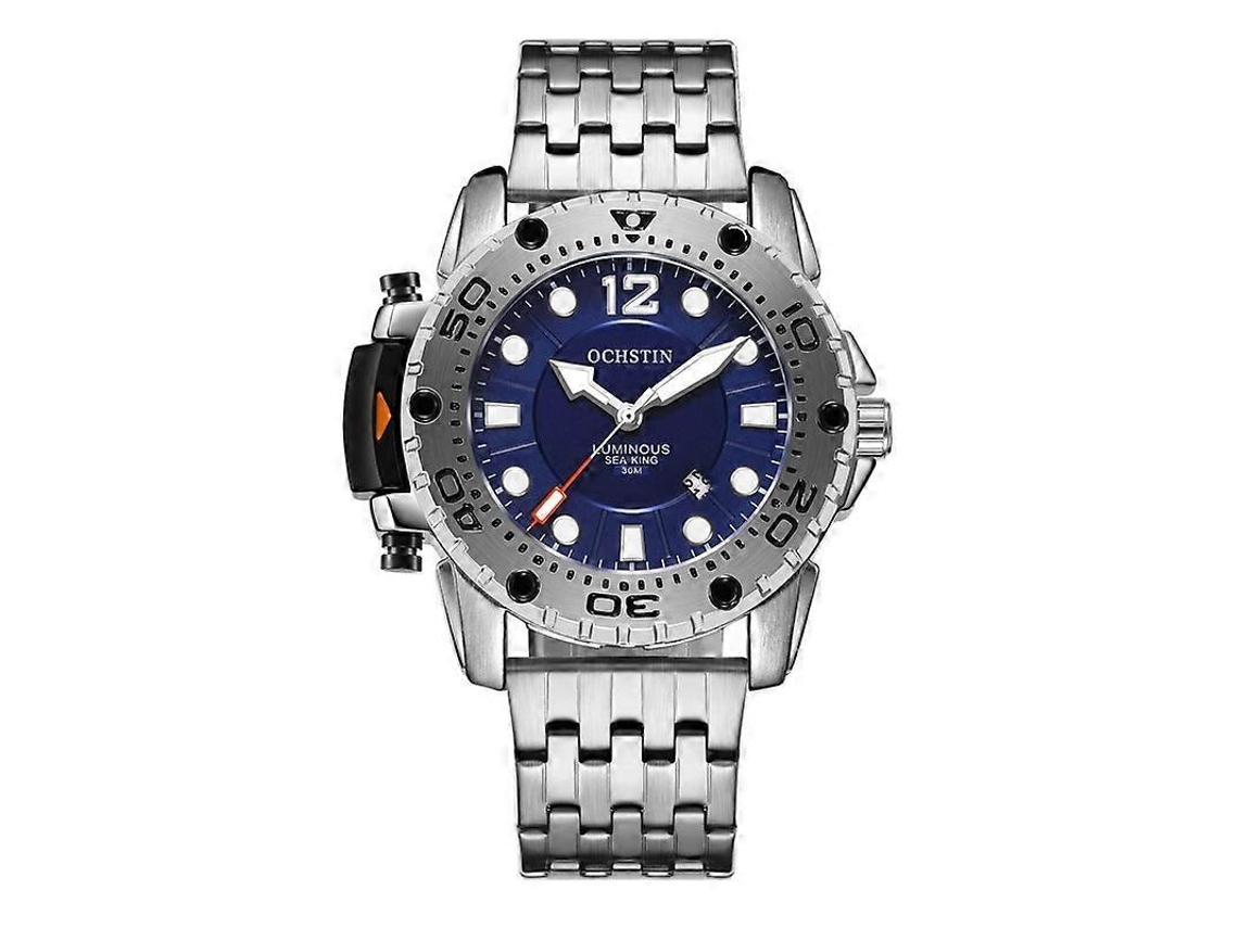 Relógio Masculino Multifuncional De Quartzo Ochstin 7249 Com Pulseira De Aço.