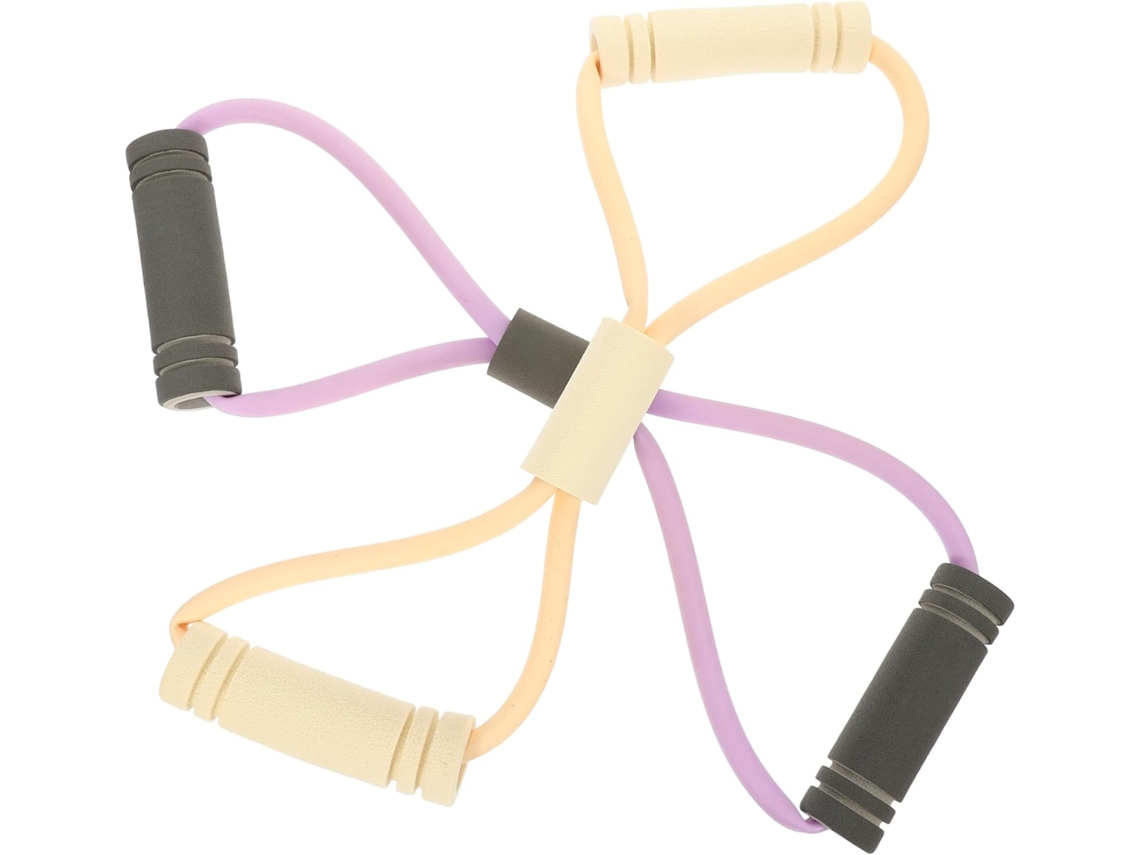 Conjunto De 2 Faixas Elásticas Resistência Com Pegas Ergonômicas Para Treino Muscular Da Parte Superior Do