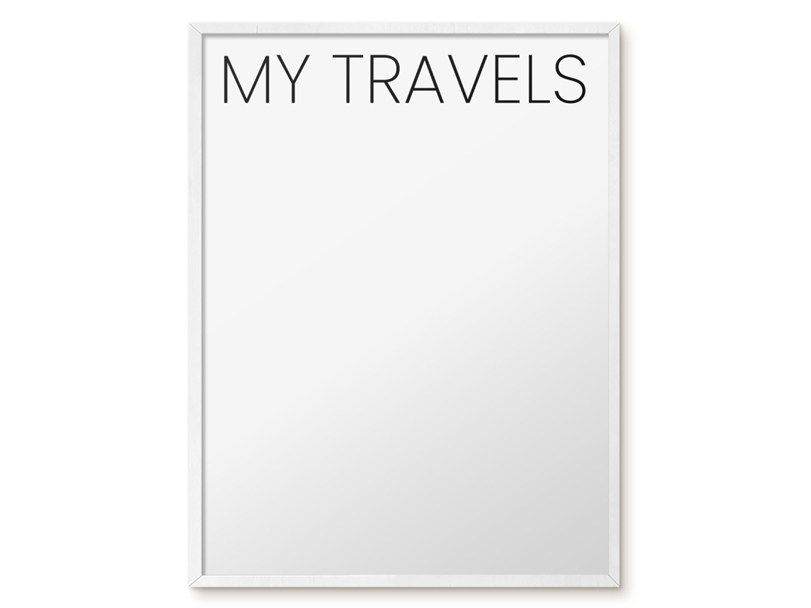 Magnetic Board My Travels For The Living Room Espelharte (60x80 Cm)