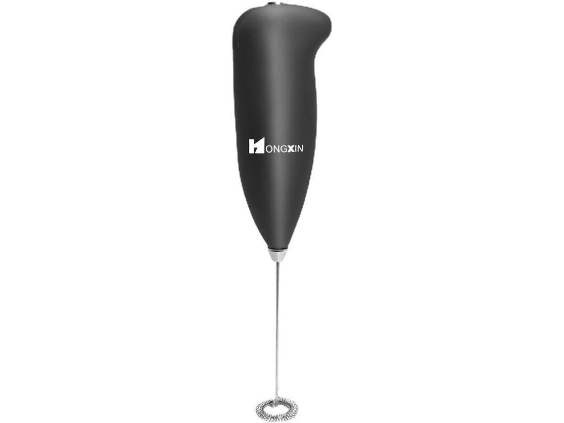 Espumador De Leite Compacto Em Aço Inoxidável, Sem Pilhas, Preto