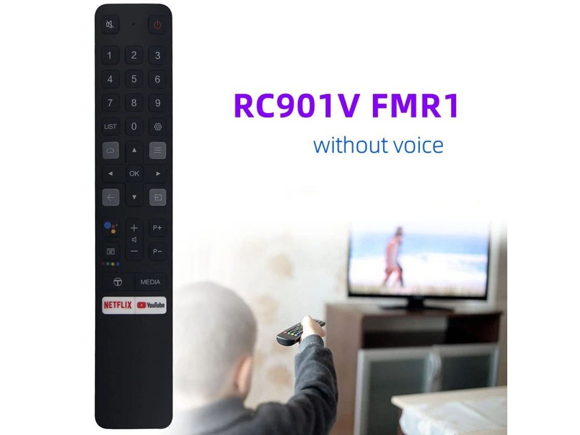 Controle Remoto Tv Para Tcl Voice Rc901v Fmr1 Universal Replacement Cuich