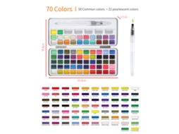 2026 conjunto de Pintura À Água Hb 72 Cores com Pincel Profissional para Artistas Iniciantes Estudantes Adultos Presente Portátil