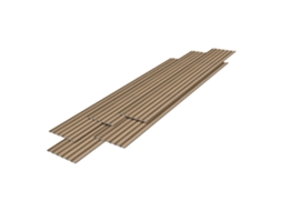 Conjunto de 20X Painéis de Parede 3D Borger 195X30 Cm Efeito Carvalho Claro NEU.HOLZ