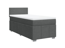 Box Spring Bed, Box Spring Beds Vidaxl Cinzeto Tecido (100  X  200  Cm)