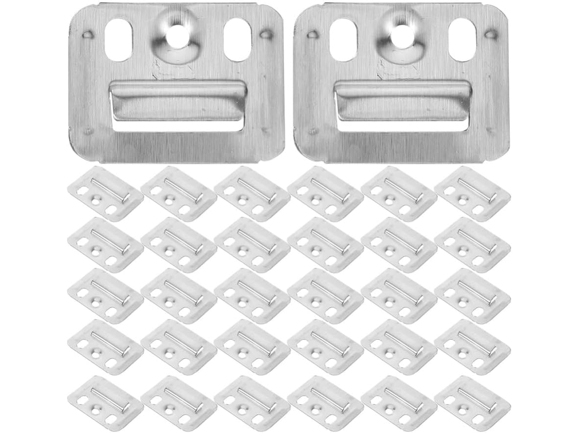 Conjunto De 300 Peças De Suportes De Parede Em Aço Inoxidável Para Painéis Integrados.