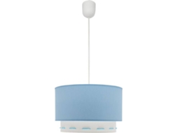 Candeeiro de Teto FABRILAMP Trazos (Azul Claro - E27 - Máx. 60W - Tecido)