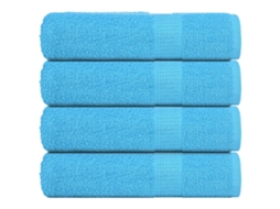 Vidaxl Toalhas De Mãos Frogn 4 Pcs 50x100 Cm 360 G/m² Turquesa