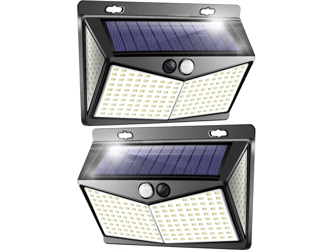 Refletor solar externo com 208 LEDs e sensor de movimento, da Brilvibera.