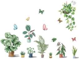 2 Adesivos De Parede Verdes Em Pvc, Removíveis E À Prova D'água, Para Decoração.