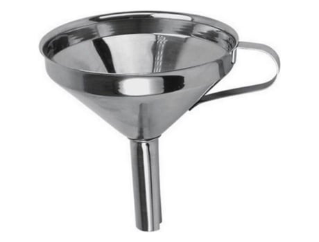 FUNIL DE AÇO INOX COM PEGA UTENSÍLIOS DE COZINHA 10 CM EQUINOX
