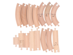 Conjunto De Trilhos De Trem De Madeira Para Crianças Montagem Diy Educativo Kit Expansão