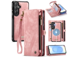 Capa Para Samsung Galaxy S26 Plus, Capa Protetora Magnética Com Carteira Removível (rosa) Digitallab