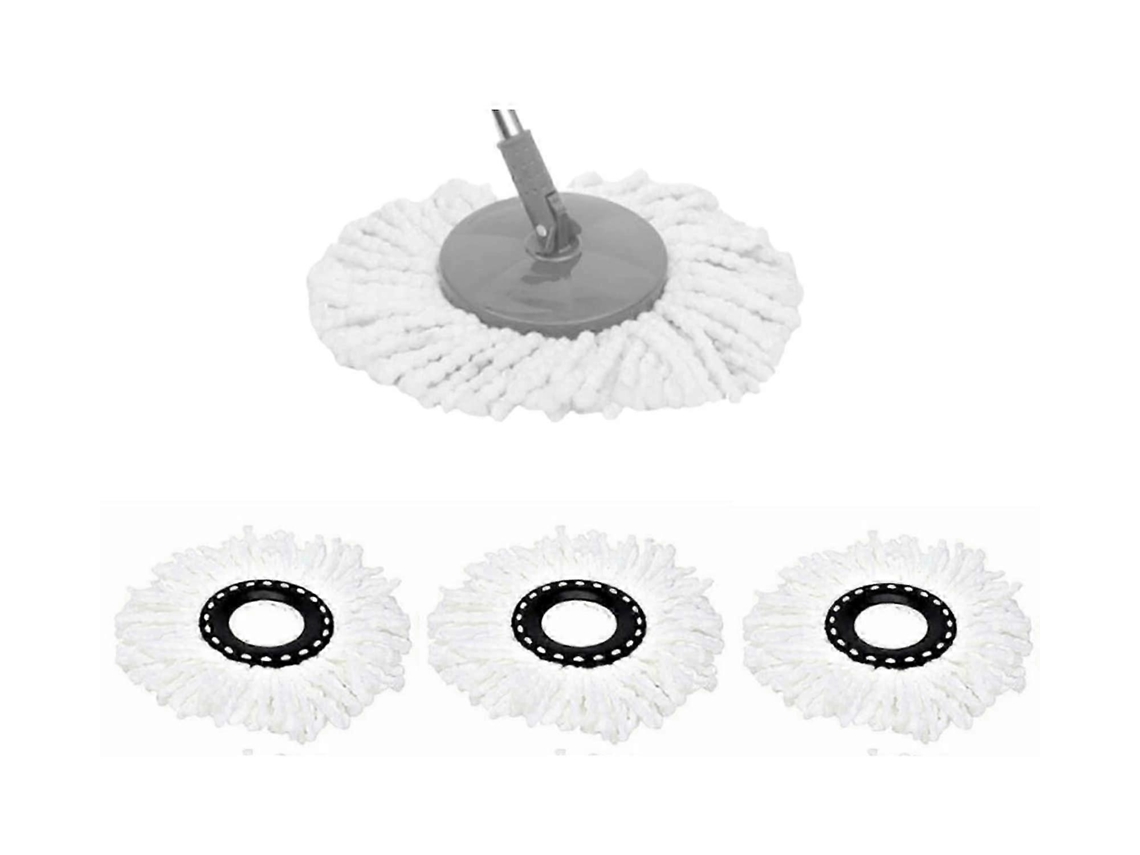 Pacote 3 Refis Premium De Cabeças De Mop Rotativas Mágicas 360°