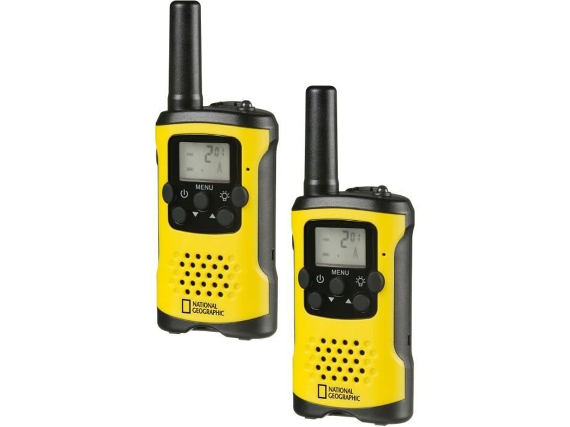 Walkie talkies para crianças, National Geographic, alcance 6 km, mãos livres AQUAFORGE