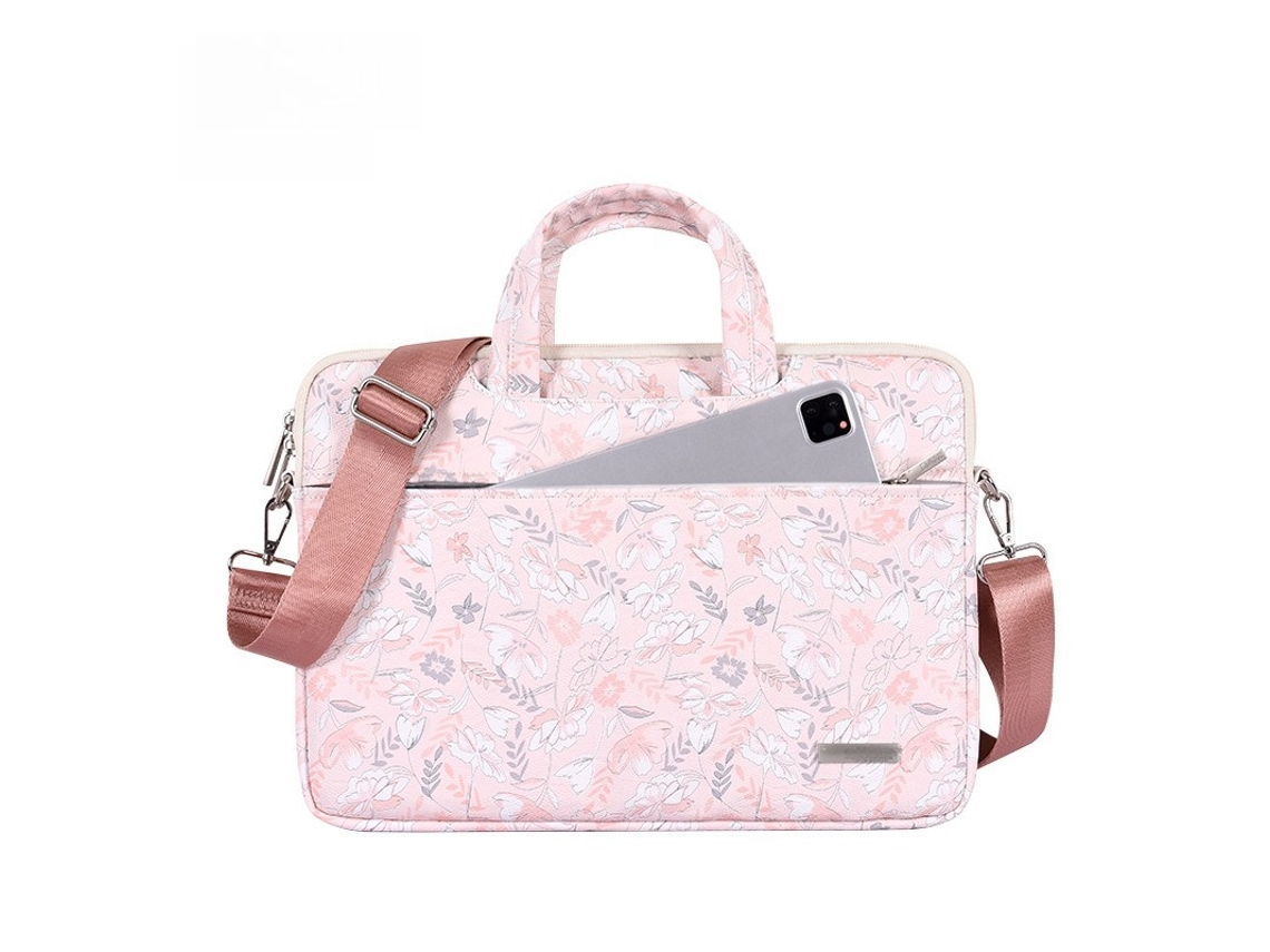 Bolsa Para Portátil Czhhmart, Compatível Com Notebooks De 14 Polegadas Rosa