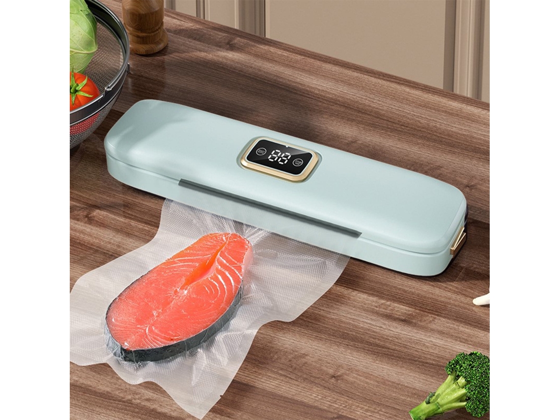 Máquina De Vácuo Recarregável 110w Com 10 Sacos - Seladora Automática Com Luzes Led Para Proteção De Alimentos