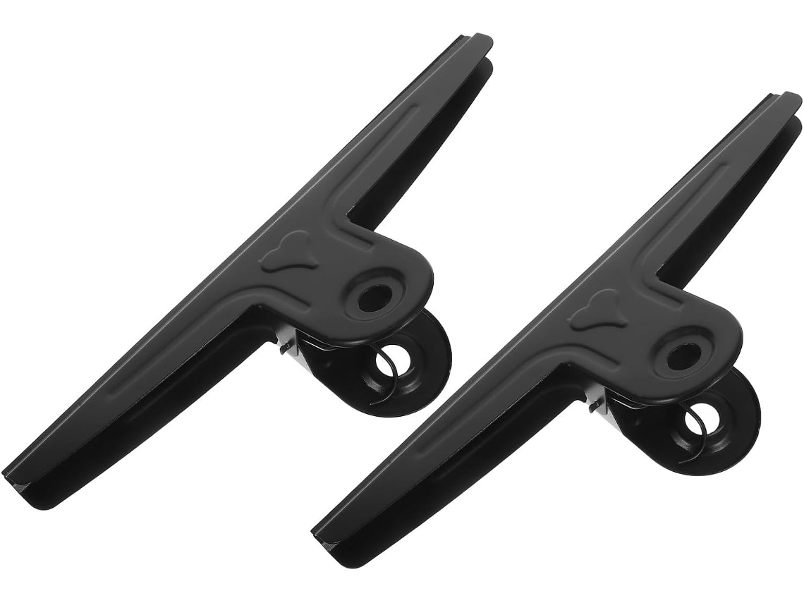 Clipes De Prancheta Grandes Ukcoco Em Aço Inoxidável, 30cm, 2-unidades, Clipes De Metal Preto Reforçados Escritório