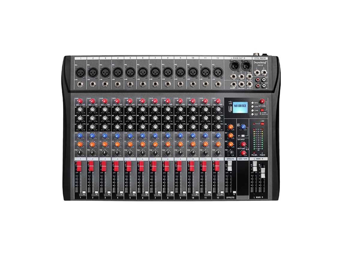 Mixer De Áudio, Múltiplos Canais, Conectividade Usb E Bluetooth, Dx12