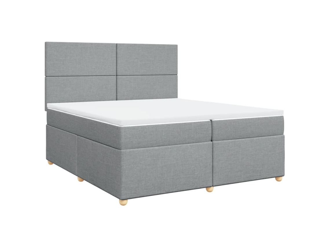 Box Spring Bed, Box Spring Beds Vidaxl Cinzeto Tecido (200 X 200 Cm)