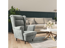 Poltrona Em Veludo Cinzento Claro DKD HOME DECOR