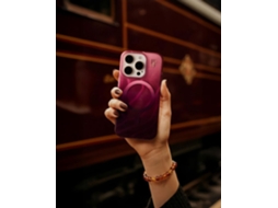 Capa Transparente Para Iphone 17 Pro Max Na Cor Cereja Laqueada