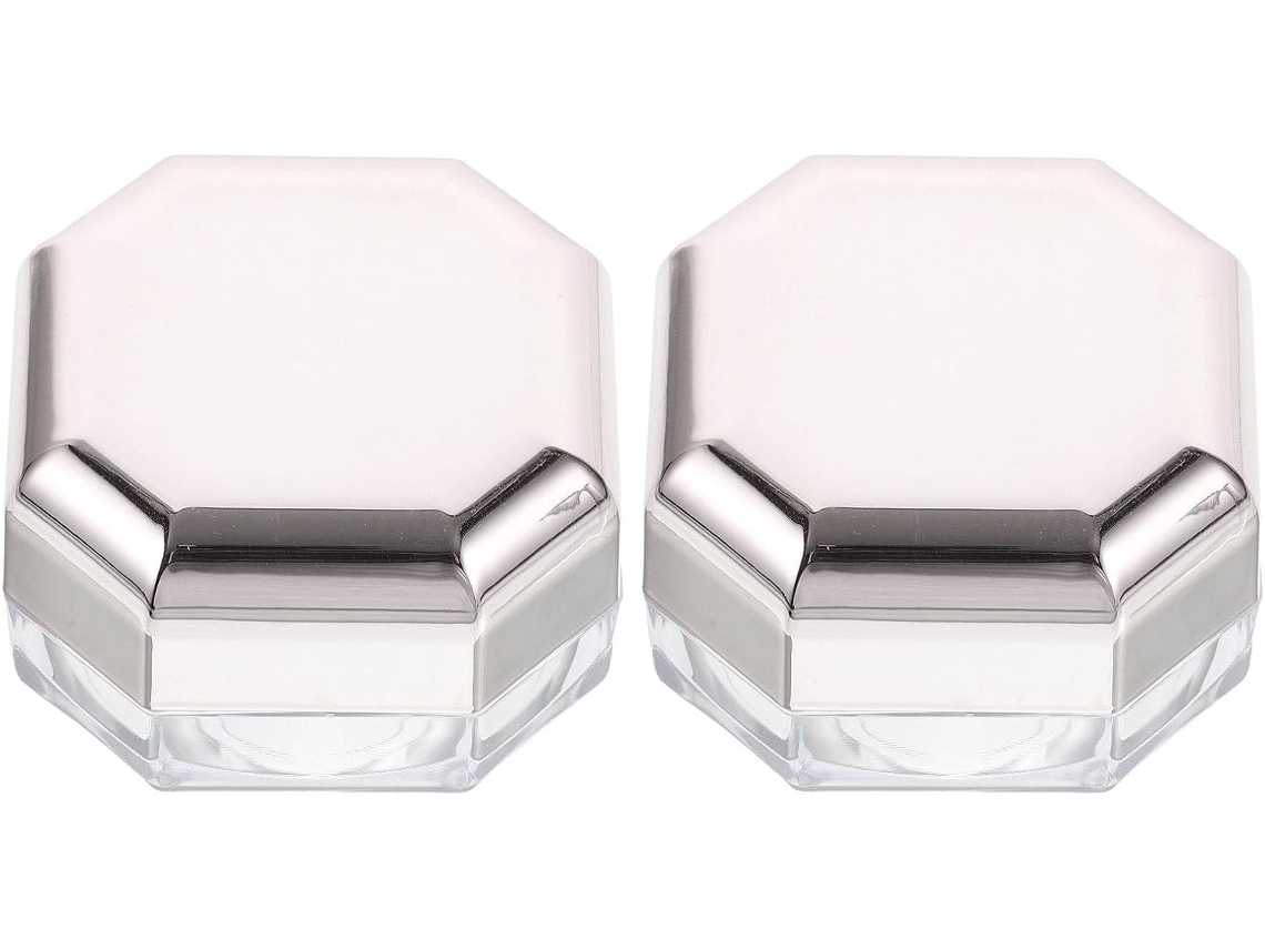 Conjunto De 2 Mini Estojos Compactos De Pó Compacto Para Viagem Em Plástico